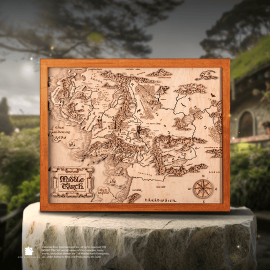 3D MIDDLE EARTH™ 3D WOOD MAP NATURAL EDITION - ZeWood