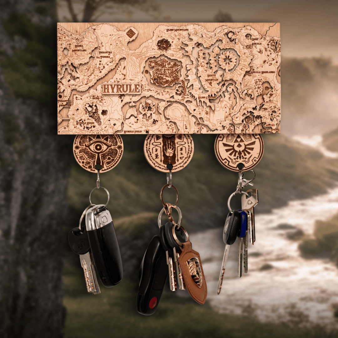 Hyrule 3D Key Holder – Magnetic Zelda Gamer Gift – ZeWood Hyrule 3D Key Holder – Magnetic Zelda Gamer Gift – ZeWood