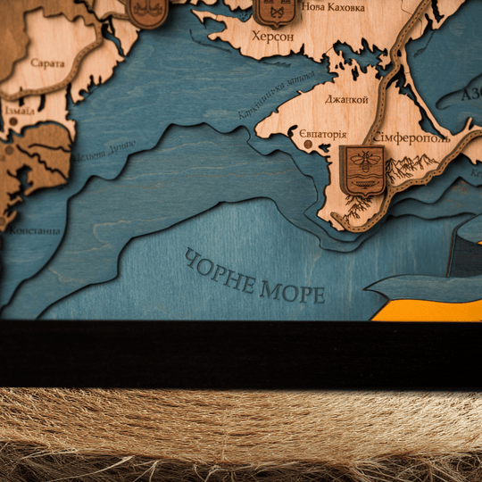 UKRAINE 3D WOOD MAP - ZeWood