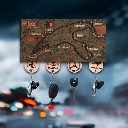 FORMULA 1 CIRCUIT KEY HOLDER - ZeWood