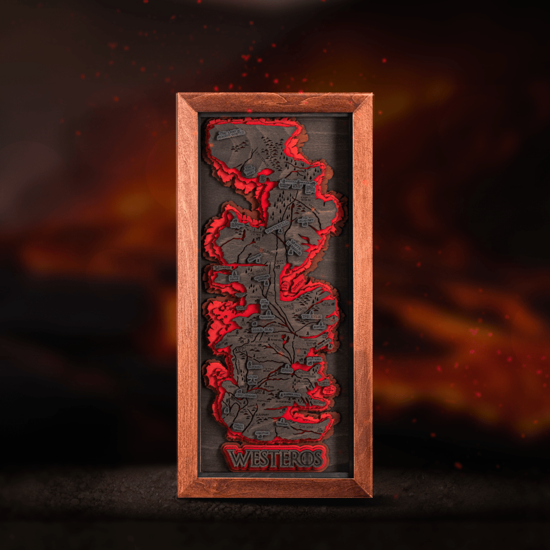 WESTEROS™ 3D WOOD MAP - ZeWood