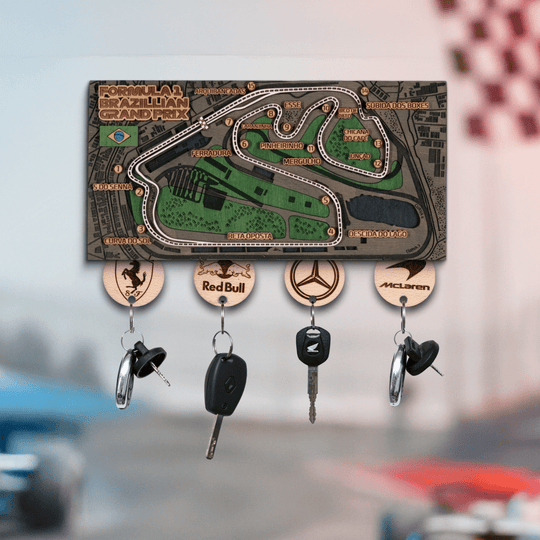 FORMULA 1 BRAZILIAN GRAND PRIX KEY HOLDER - ZeWood