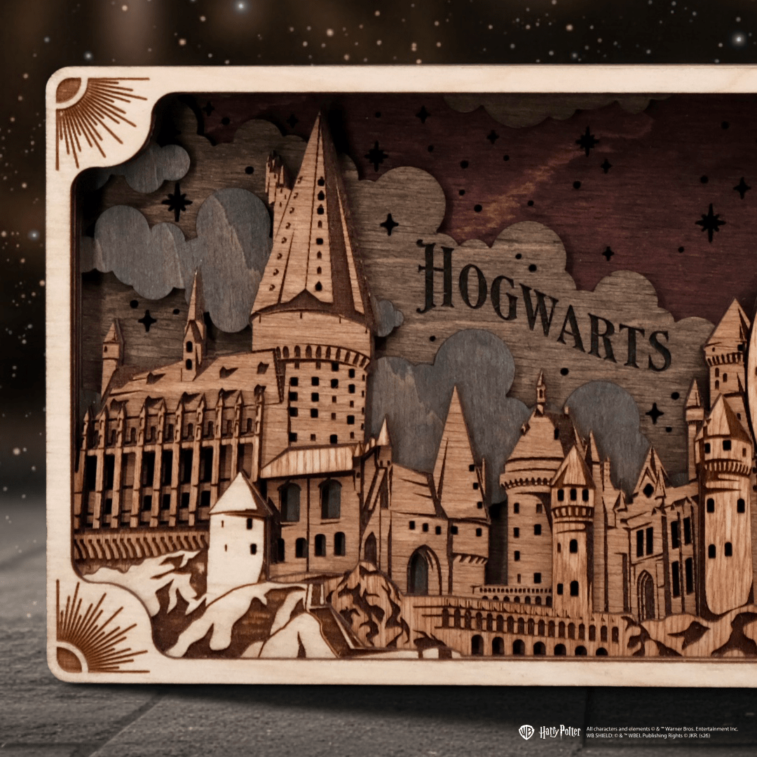 HOGWARTS™ CASTLE 3D WOOD CLOCK HARRY POTTER - ZeWood