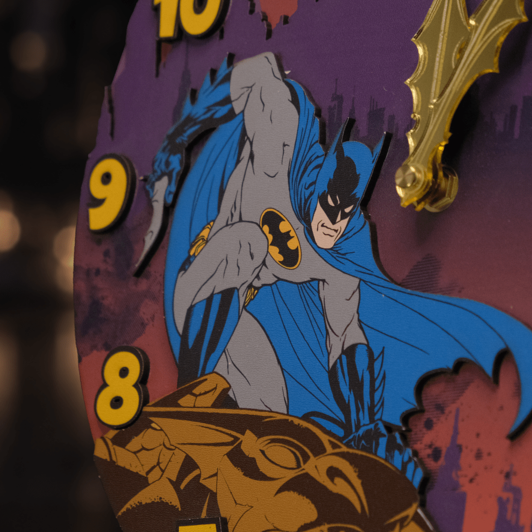 BATMAN™ DARK KNIGHT 3D WALL CLOCK - ZeWood