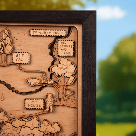 WINNIE THE POOH 3D WOOD MAP - ZeWood