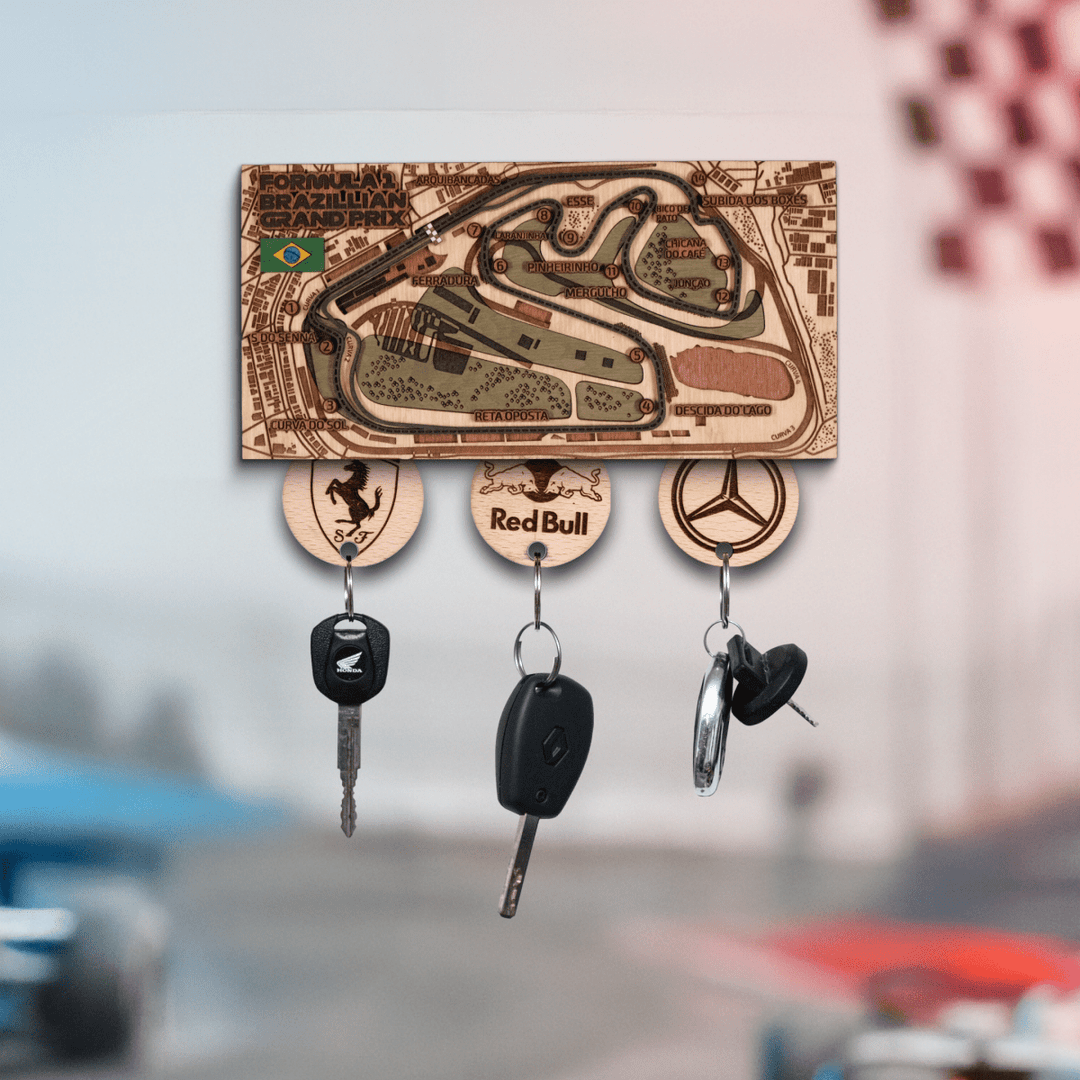 FORMULA 1 BRAZILIAN GRAND PRIX KEY HOLDER - ZeWood