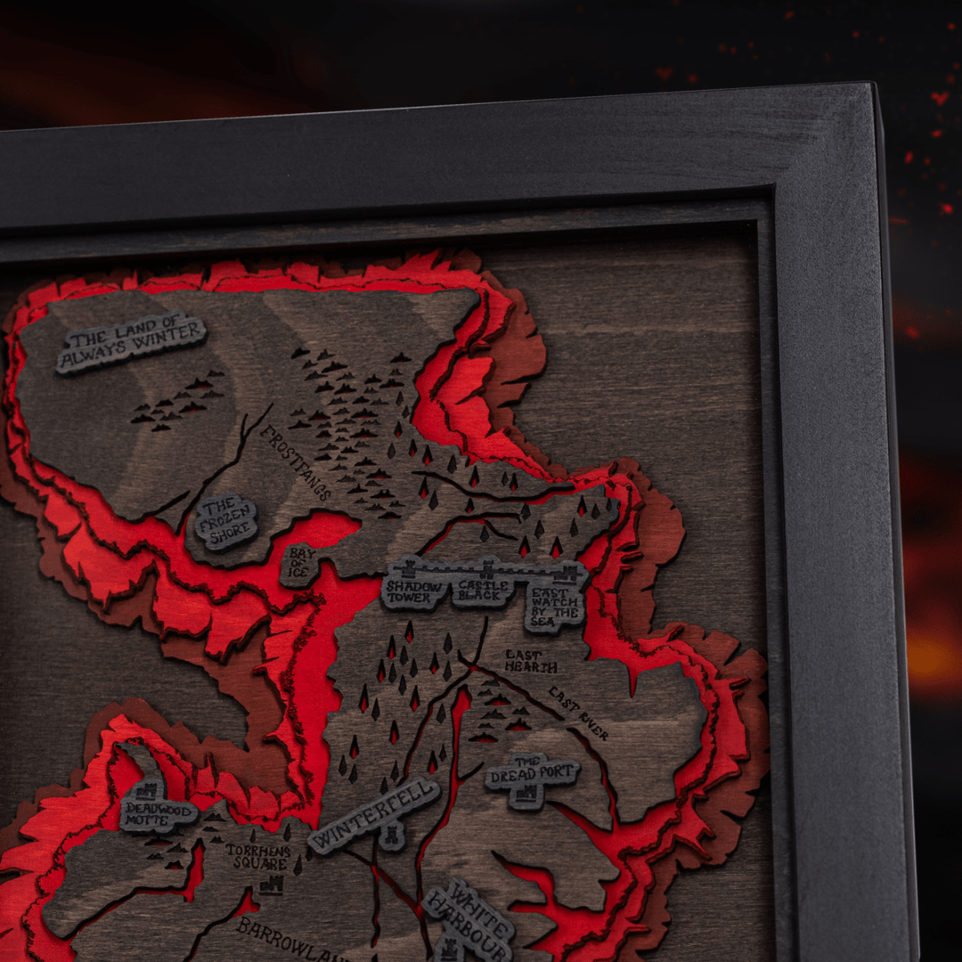 WESTEROS™ 3D WOOD MAP - ZeWood