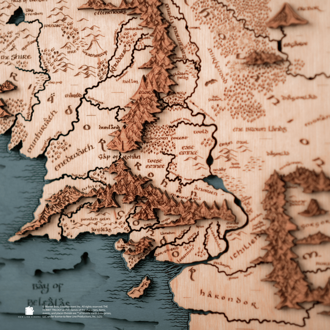 MIDDLE EARTH™ 3D WOOD MAP - ZeWood