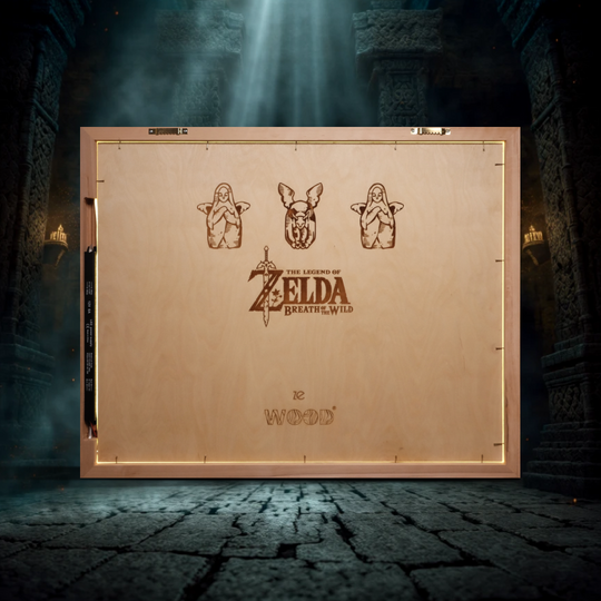 THE LANDS OF HYRULE FRAMED 3D WOOD MAP