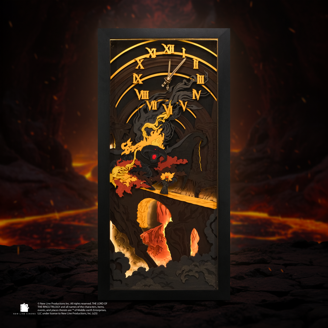 THE BALROG 3D WALL CLOCK WITH LIGHTING