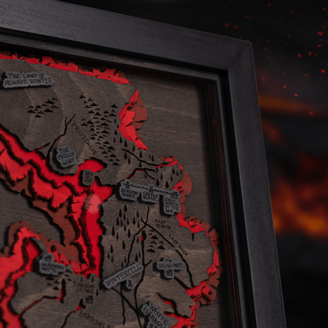 WESTEROS™ 3D WOOD MAP - ZeWood
