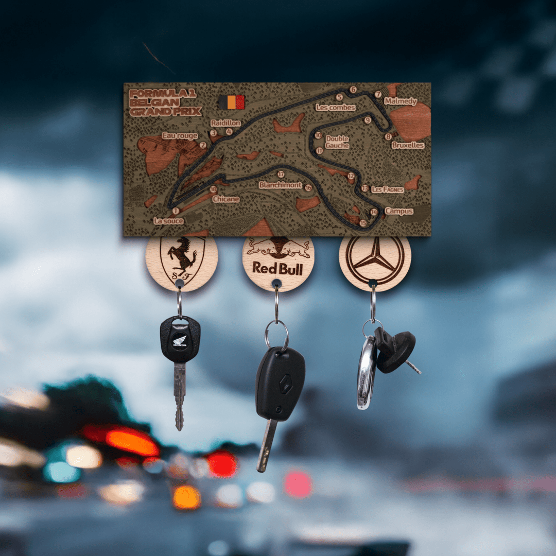 FORMULA 1 CIRCUIT KEY HOLDER - ZeWood