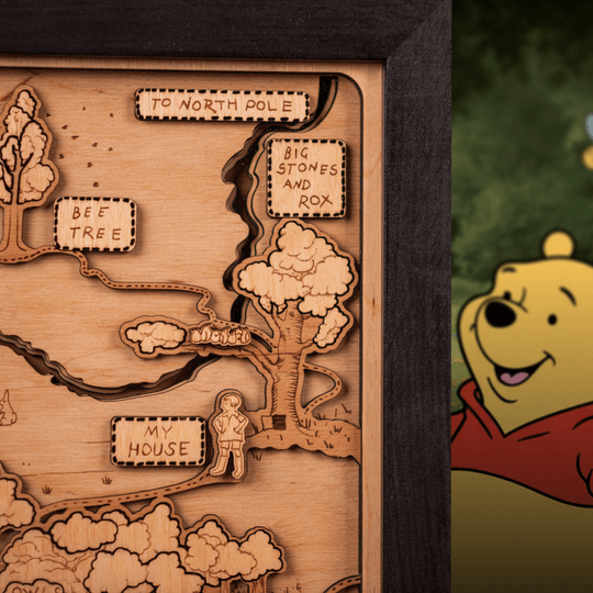 Eco-friendly kids wall art – Winnie the Pooh map
