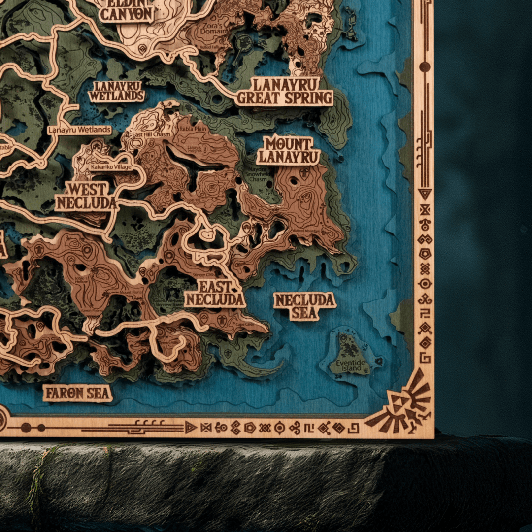 THE HYRULE 3D WOOD POSTER - ZeWood
