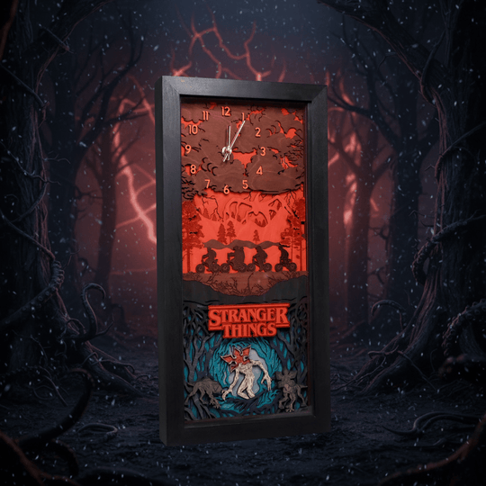 THE UPSIDE DOWN 3D WOOD CLOCK - ZeWood