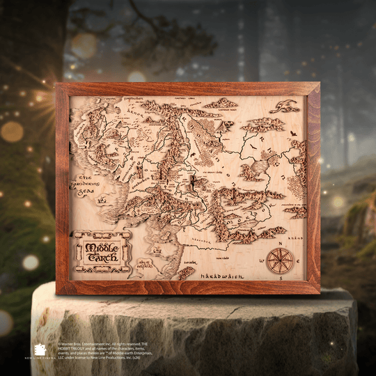 3D MIDDLE EARTH™ 3D WOOD MAP NATURAL EDITION - ZeWood