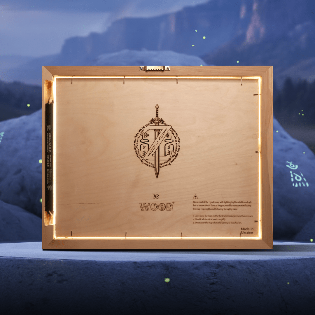 THE HYRULE 3D WOOD MAP 2.0 NATURAL EDITION - ZeWood