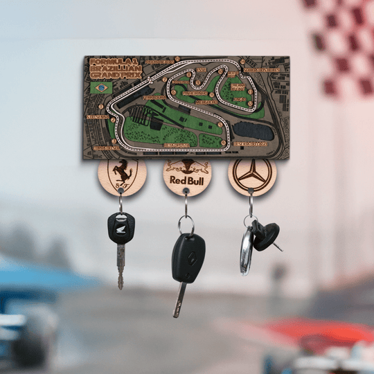 FORMULA 1 BRAZILIAN GRAND PRIX KEY HOLDER - ZeWood