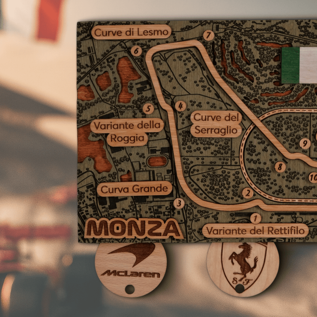 FORMULA 1 ITALY GRAND PRIX - MONZA CIRCUIT KEY HOLDER - ZeWood