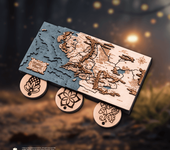 MIDDLE EARTH™ 3D KEY HOLDER – a thoughtful wood anniversary gift - ZeWood