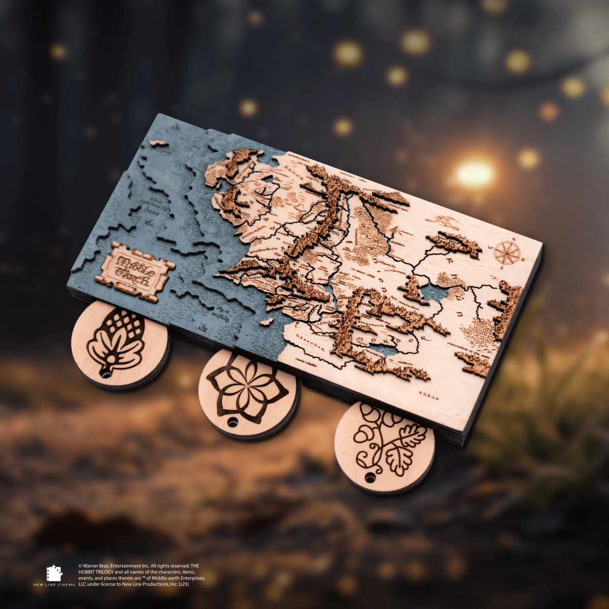 MIDDLE EARTH™ 3D KEY HOLDER – a thoughtful wood anniversary gift - ZeWood