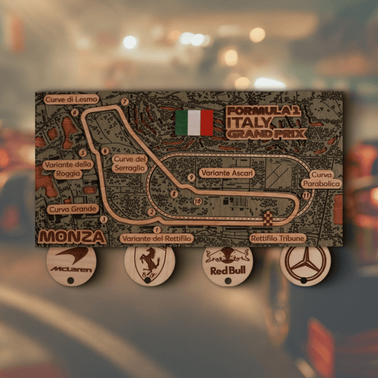 FORMULA 1 ITALY GRAND PRIX - MONZA CIRCUIT KEY HOLDER - ZeWood