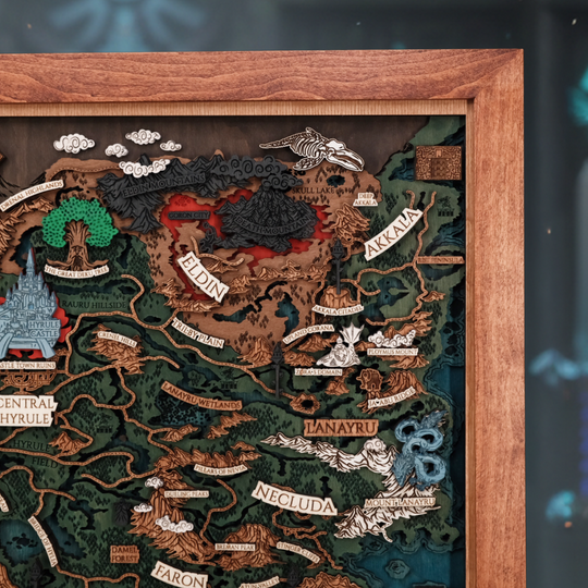 Choose one of three convenient sizes of your TOTK map and make unique gaming room ideas real!

