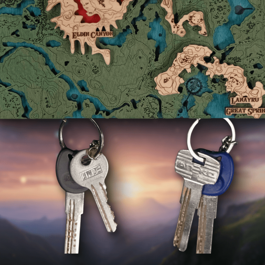 THE HYRULE 3D WOOD KEY HOLDER - ZeWood