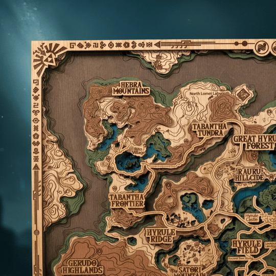 THE HYRULE 3D WOOD POSTER - ZeWood