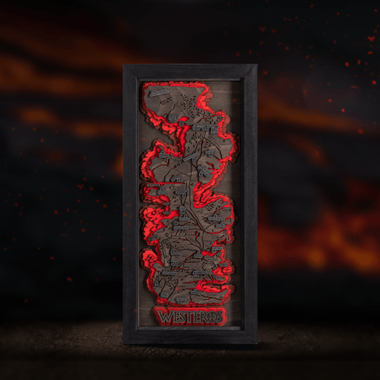 WESTEROS™ 3D WOOD MAP - ZeWood