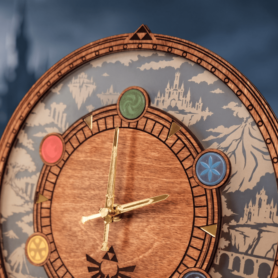 HYRULE ECHOES OF TIME WOODEN 3D WALL CLOCK - ZeWood