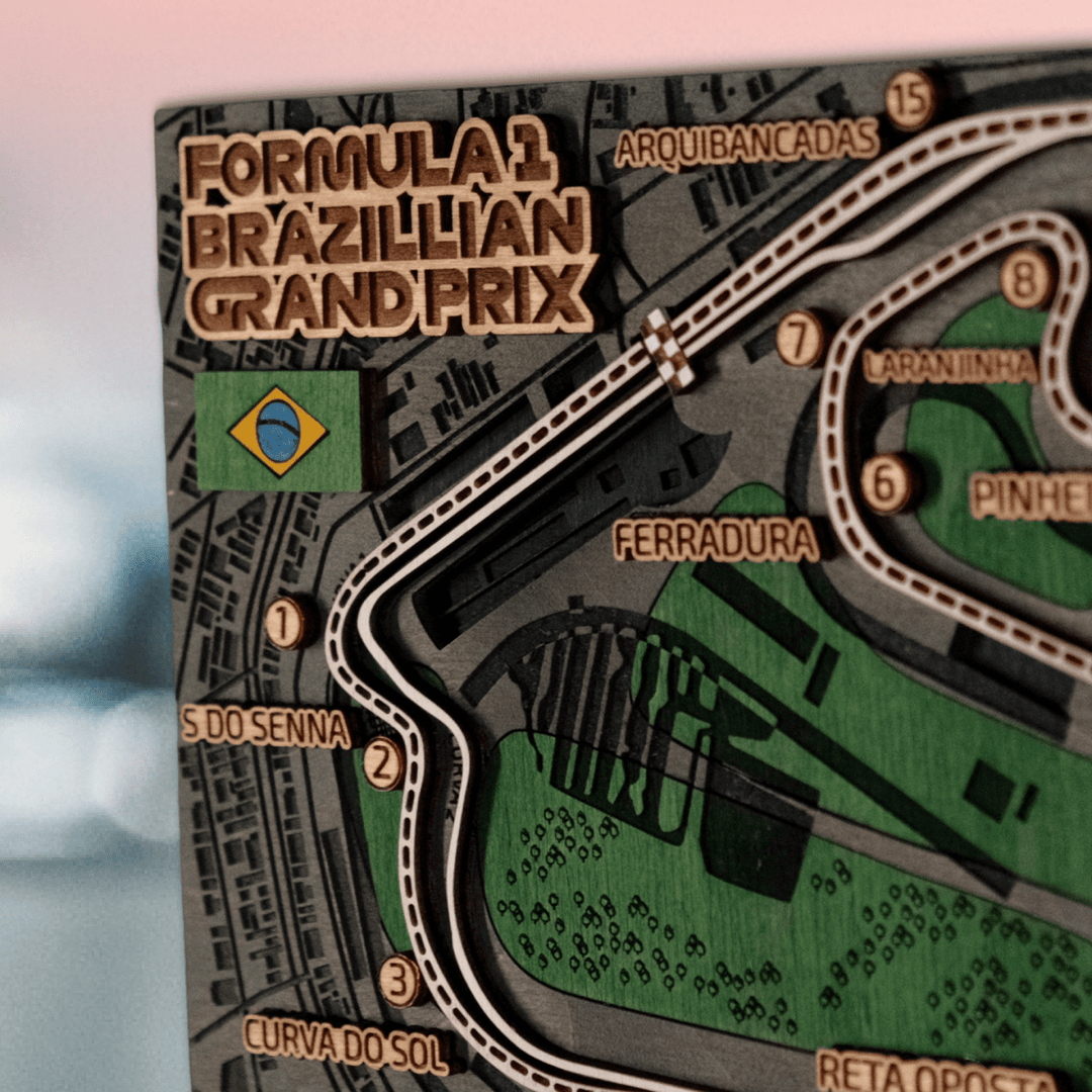 FORMULA 1 BRAZILIAN GRAND PRIX KEY HOLDER - ZeWood
