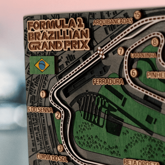 FORMULA 1 BRAZILIAN GRAND PRIX KEY HOLDER - ZeWood