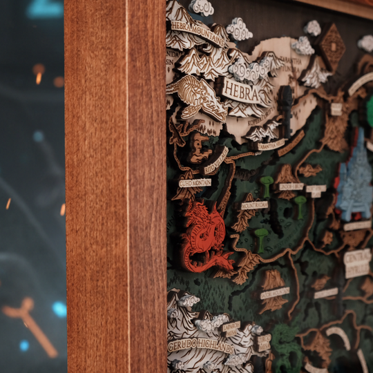 Frame and plexiglass included to your Hyrule 3d map for easy hanging, bringing joy for years to come.