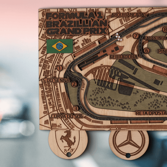 FORMULA 1 BRAZILIAN GRAND PRIX KEY HOLDER - ZeWood