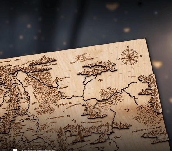 MIDDLE EARTH™ 3D KEY HOLDER – a thoughtful wood anniversary gift - ZeWood