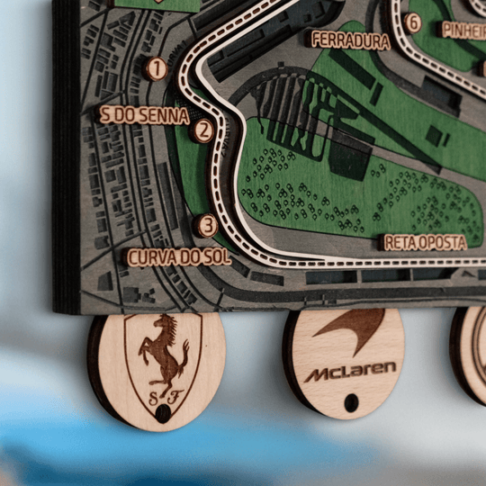 FORMULA 1 BRAZILIAN GRAND PRIX KEY HOLDER - ZeWood