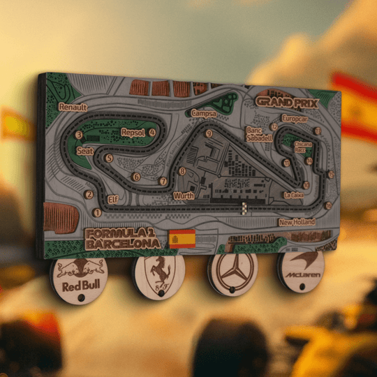 FORMULA 1 SPANISH GRAND PRIX KEY HOLDER - ZeWood