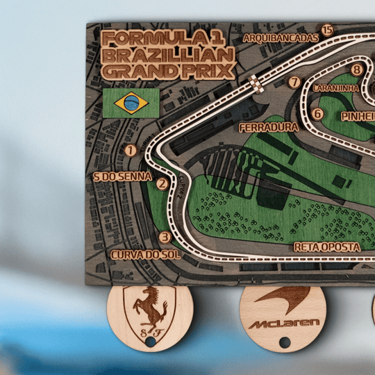 FORMULA 1 BRAZILIAN GRAND PRIX KEY HOLDER - ZeWood