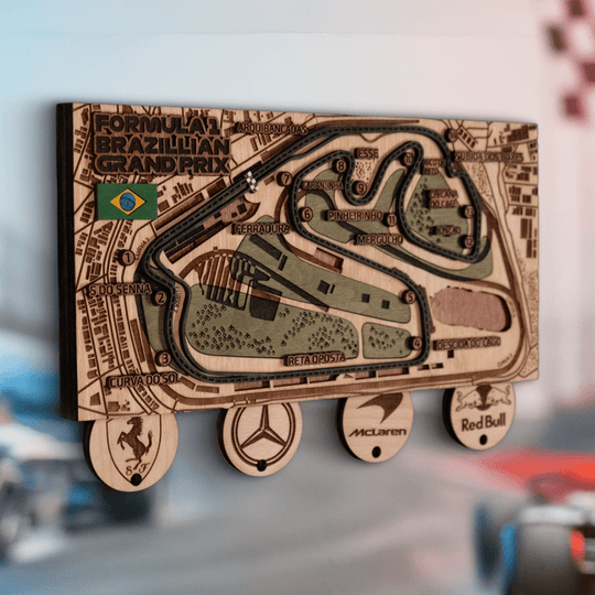FORMULA 1 BRAZILIAN GRAND PRIX KEY HOLDER - ZeWood