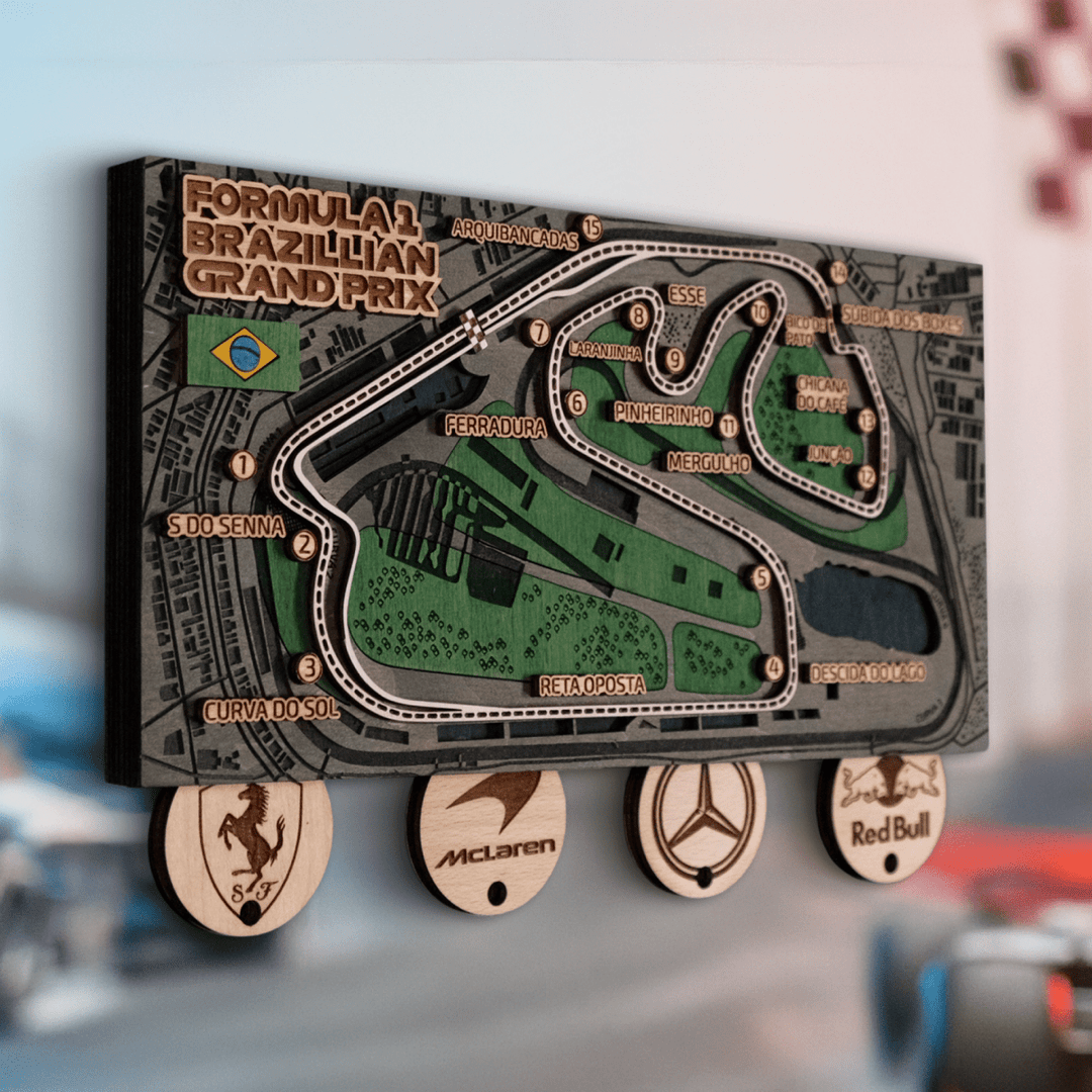 FORMULA 1 BRAZILIAN GRAND PRIX KEY HOLDER - ZeWood