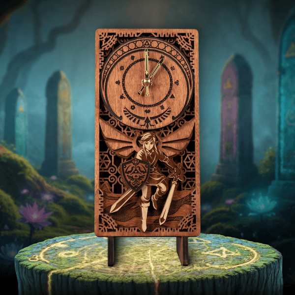 MASTER SWORD 3D WOOD CLOCK - ZeWood