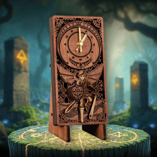 MASTER SWORD 3D WOOD CLOCK - ZeWood