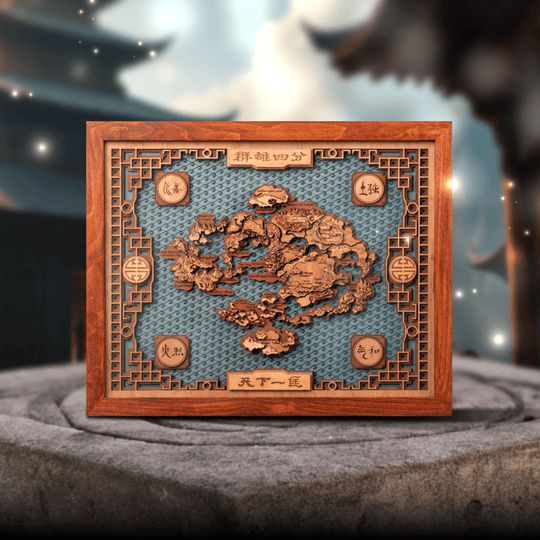 THE LAST AIRBENDER 3D MAP – Ideal Wood Anniversary Gift - ZeWood