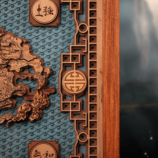 THE LAST AIRBENDER 3D MAP – Ideal Wood Anniversary Gift - ZeWood