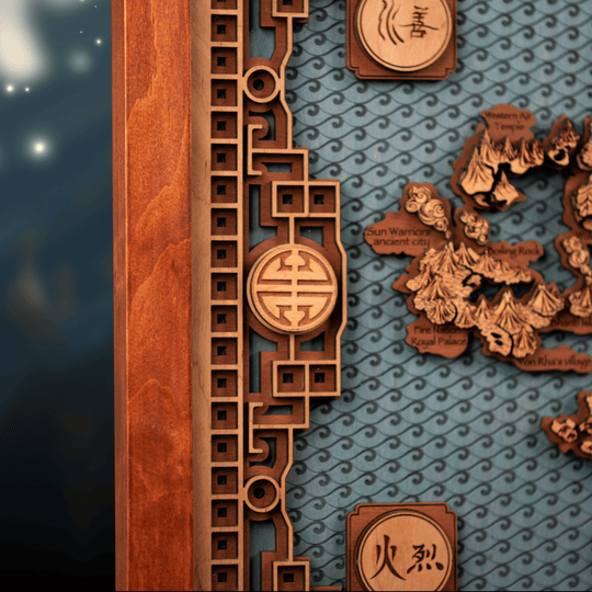 THE LAST AIRBENDER 3D MAP – Ideal Wood Anniversary Gift - ZeWood