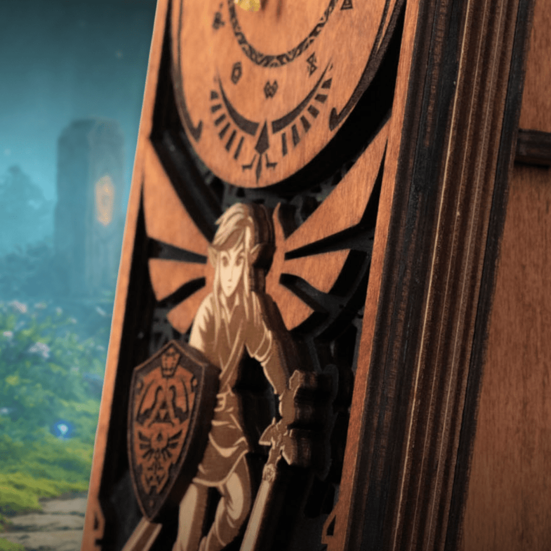MASTER SWORD 3D WOOD CLOCK - ZeWood
