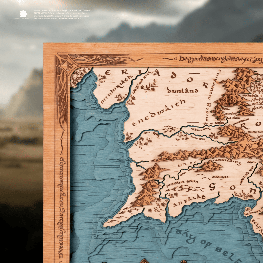 ROHAN & GONDOR 3D WOOD MAP - ZeWood