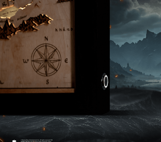 MIDDLE - EARTH™ 3D WOOD MAP WITH LIGHTING - A Legendary Wood Anniversary Gift - ZeWood