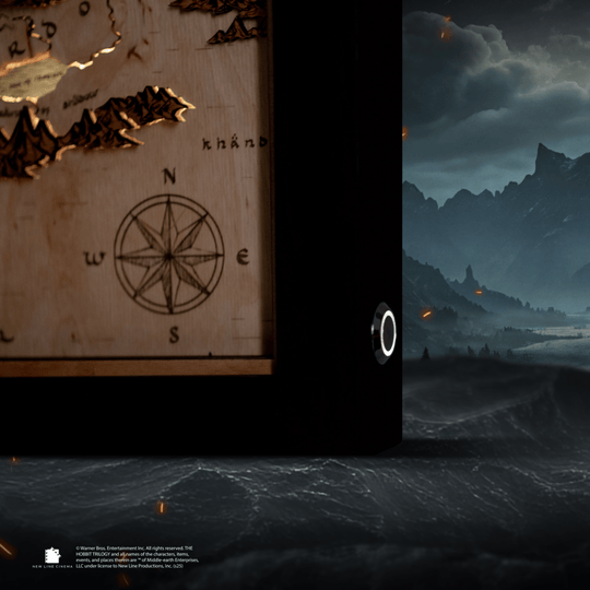 MIDDLE - EARTH™ 3D WOOD MAP WITH LIGHTING - A Legendary Wood Anniversary Gift - ZeWood